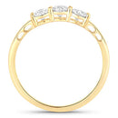 0.51 Carat Genuine Lab Grown Diamond 14K Yellow Gold Ring-4