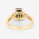 1.73 Carat Genuine Green Tourmaline and White Diamond 14K Yellow Gold Ring-13