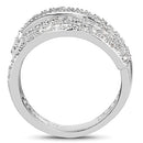 0.83 Carat Genuine White Diamond .925 Sterling Silver Ring-6