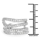 0.83 Carat Genuine White Diamond .925 Sterling Silver Ring-7