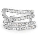 0.83 Carat Genuine White Diamond .925 Sterling Silver Ring-8