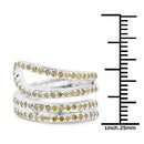 0.83 Carat Genuine Yellow Diamond .925 Sterling Silver Ring-6
