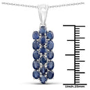 10.40 Carat Genuine Blue Sapphire .925 Sterling Silver 3 Piece Jewelry Set (Ring, Earrings, and Pendant w/ Chain)-11