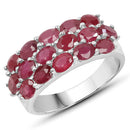 3.52 Carat Genuine Ruby .925 Sterling Silver Ring-4