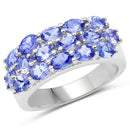 2.72 Carat Genuine Tanzanite .925 Sterling Silver Ring-5