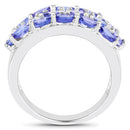 2.72 Carat Genuine Tanzanite .925 Sterling Silver Ring-6