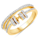 0.20 Carat Genuine White Topaz .925 Sterling Silver Ring-5