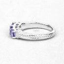 1.11 Carat Genuine Tanzanite .925 Sterling Silver Ring-11