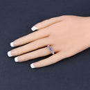 1.11 Carat Genuine Tanzanite .925 Sterling Silver Ring-13