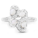 0.60 Carat Genuine Opal .925 Sterling Silver Ring-6