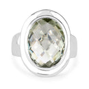 7.90 Carat Genuine Green Amethyst .925 Sterling Silver Ring-6