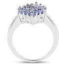 1.84 Carat Genuine Tanzanite .925 Sterling Silver Ring-5
