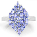 1.84 Carat Genuine Tanzanite .925 Sterling Silver Ring-6