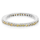 0.57 Carat Genuine Yellow Diamond .925 Sterling Silver Ring-6