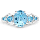 3.37 Carat Genuine Swiss Blue Topaz .925 Sterling Silver Ring-6