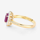 1.64 Carat Genuine Ruby and White Diamond 14K Yellow Gold Ring-6
