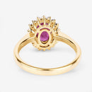 1.64 Carat Genuine Ruby and White Diamond 14K Yellow Gold Ring-7