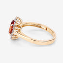 1.87 Carat Genuine Spessartite Garnet and White Diamond 14K Yellow Gold Ring-8