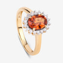 1.87 Carat Genuine Spessartite Garnet and White Diamond 14K Yellow Gold Ring-10