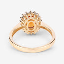 1.87 Carat Genuine Spessartite Garnet and White Diamond 14K Yellow Gold Ring-14