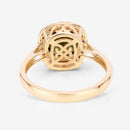 2.64 Carat Genuine Green Tourmaline and White Diamond 14K Yellow Gold Ring-13