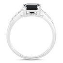 1.91 Carat Genuine Green Tourmaline and White Diamond 14K White Gold Ring-6