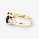 1.91 Carat Genuine Green Tourmaline and White Diamond 14K Yellow Gold Ring-12