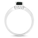 1.19 Carat Genuine Green Tourmaline and White Diamond 14K White Gold Ring-6