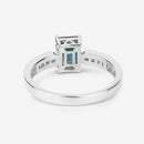 1.19 Carat Genuine Green Tourmaline and White Diamond 14K White Gold Ring-13
