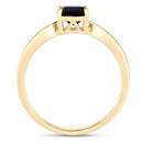 1.19 Carat Genuine Green Tourmaline and White Diamond 14K Yellow Gold Ring-6