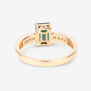 1.19 Carat Genuine Green Tourmaline and White Diamond 14K Yellow Gold Ring-13