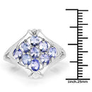 1.53 Carat Genuine Tanzanite .925 Sterling Silver Ring-7