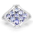 1.53 Carat Genuine Tanzanite .925 Sterling Silver Ring-8