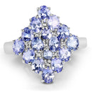 2.72 Carat Genuine Tanzanite .925 Sterling Silver Ring-8