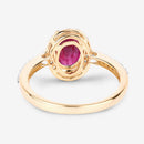 1.73 Carat Genuine Ruby and White Diamond 14K Yellow Gold Ring-7