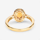 1.66 Carat Genuine Spessartite Garnet and White Diamond 14K Yellow Gold Ring-9