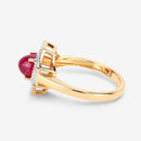 2.01 Carat Genuine Ruby and White Diamond 14K Yellow Gold Ring-8