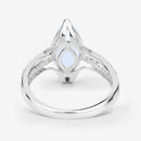2.09 Carat Genuine Aquamarine and White Diamond 14K White Gold Ring-9