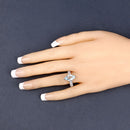 2.09 Carat Genuine Aquamarine and White Diamond 14K White Gold Ring-12