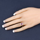 0.92 Carat Genuine Ruby and White Diamond 14K White Gold Ring-12