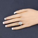 2.24 Carat Genuine Aquamarine and White Diamond 14K White Gold Ring-12
