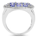 1.70 Carat Genuine Tanzanite .925 Sterling Silver Ring-6