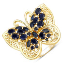 2.86 Carat Genuine Blue Sapphire .925 Sterling Silver Ring-5