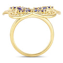 2.50 Carat Genuine Tanzanite .925 Sterling Silver Ring-6
