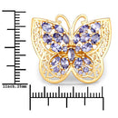 2.50 Carat Genuine Tanzanite .925 Sterling Silver Ring-7