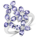 2.89 Carat Genuine Tanzanite .925 Sterling Silver Ring-4