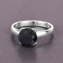 3.00 Carat Genuine Black Diamond 14K White Gold Ring-8