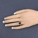 3.00 Carat Genuine Black Diamond 14K White Gold Ring-9