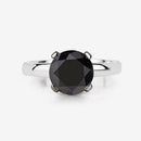 3.00 Carat Genuine Black Diamond 14K White Gold Ring-13