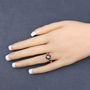 3.00 Carat Genuine Black Diamond 14K Yellow Gold Ring-9